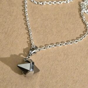 Silver Geometric Pendant Necklace